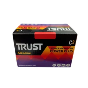 باتری متوسط تراست TRUST Alkaline Power Plus LR۱۴ C۲ – بسته ۶ جفت