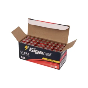 باتری نیم قلمی گیگاسل Gigacell Ultra Heavy Duty R۰۳ AAA – بسته ۲۰ جفت