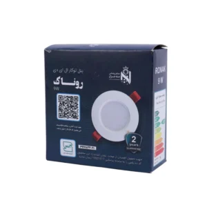 پنل بک لایت مهتابی ۹ وات شاه چراغ مدل روناک