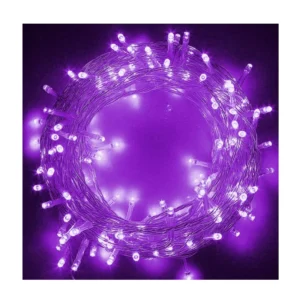 ریسه سوزنی رنگ بنفش ۱۰ متری پنج حالت نور – ۱۰۰ عدد LED باکیفیت