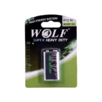 باتری کتابی ۹ ولت ولف Wolf - بسته ۱۲ عددی